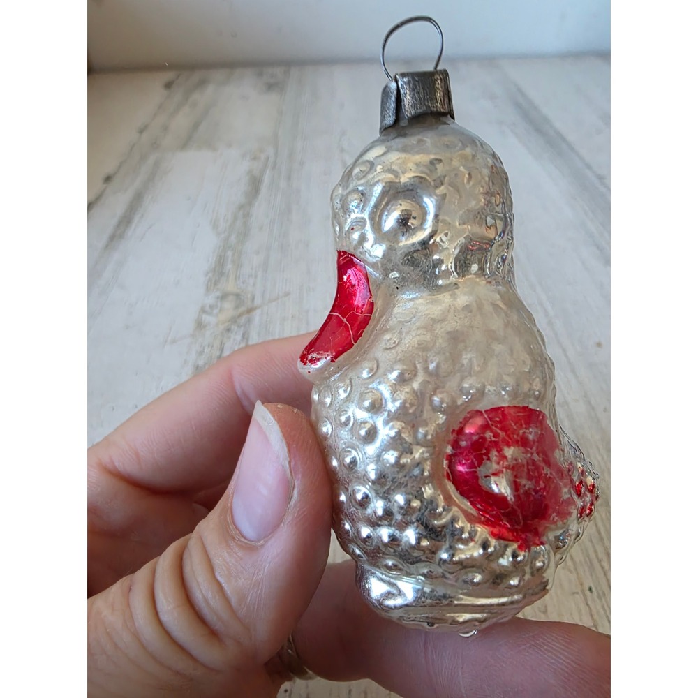Vintage West Germany duck bird Glass Mercury ornament Xmas tree